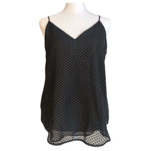 Express Downtown Cami Black Polka Dots